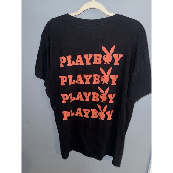 Playboy Shirt Mens XL Black Graphic Tee T-Shirt Logo Bunny Streetwear - Picture 4 of 4